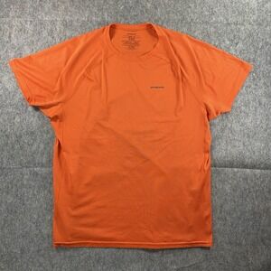 Patagonia Base Layer Shirt Men's XL Orange Short Sleeve Lightweight Run 23504
